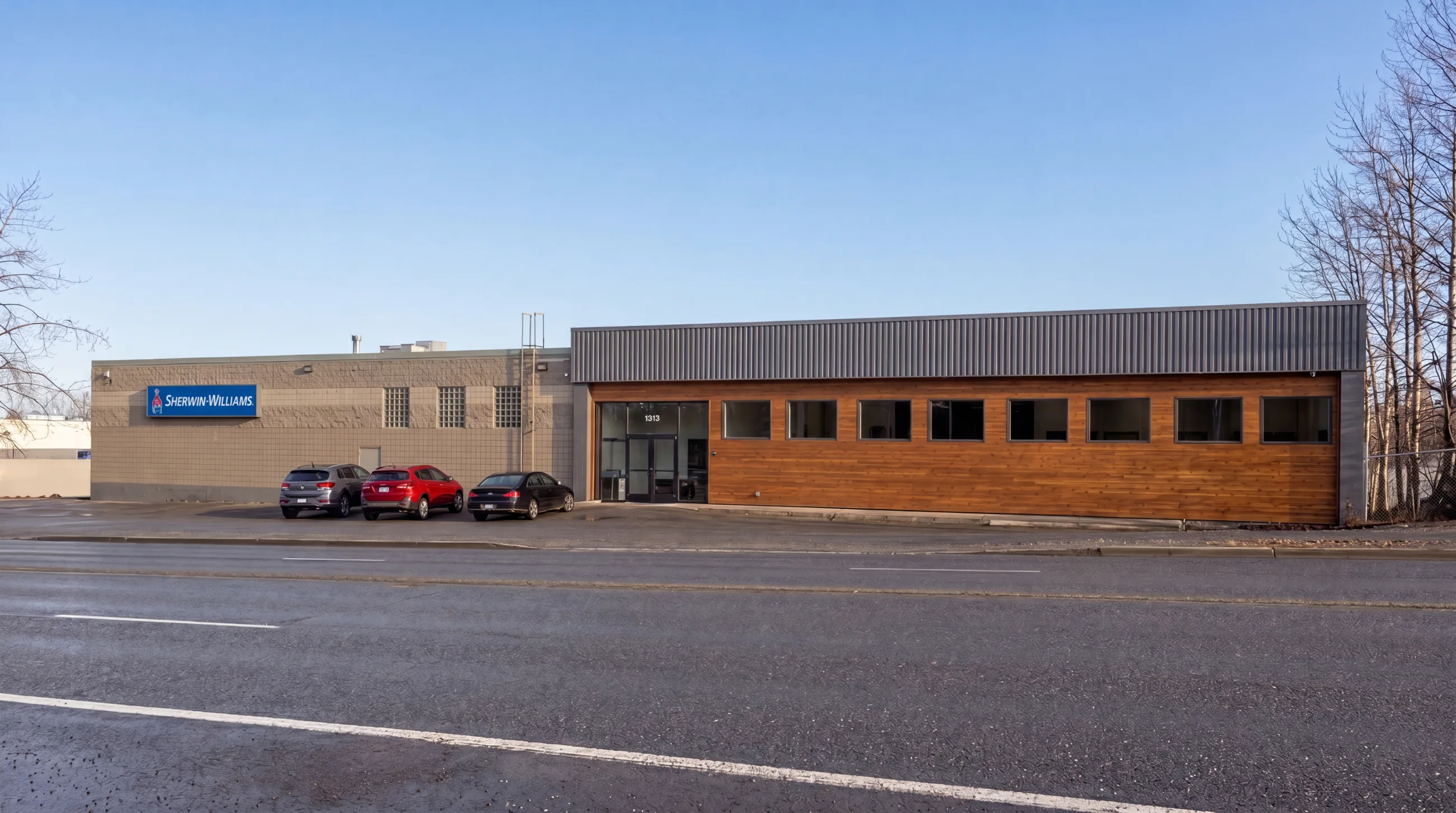 Exterior photo of 1313 E 3rd Ave next to Sherwin-Williams